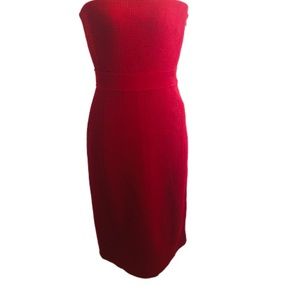 J Crew Wool Textured Holiday Strapless Dress